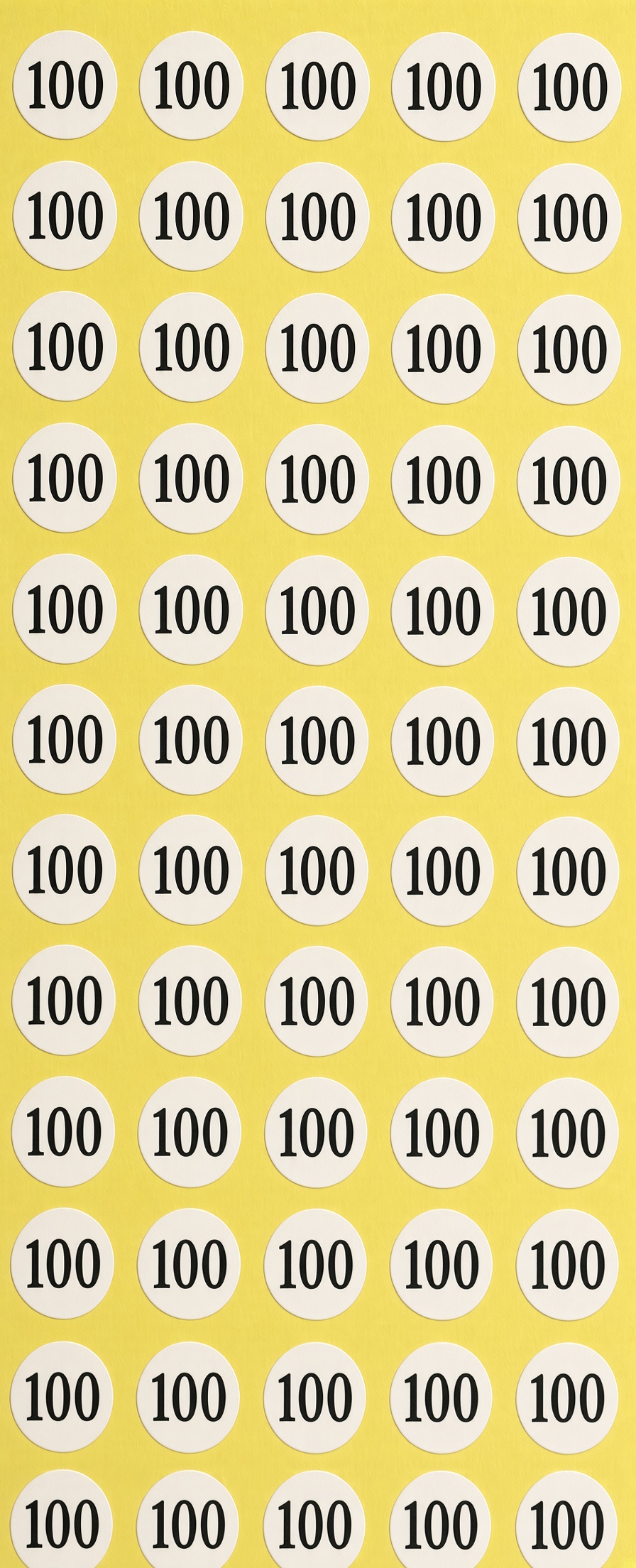 의류 사이즈 호칭 원형 스티커 100 시트