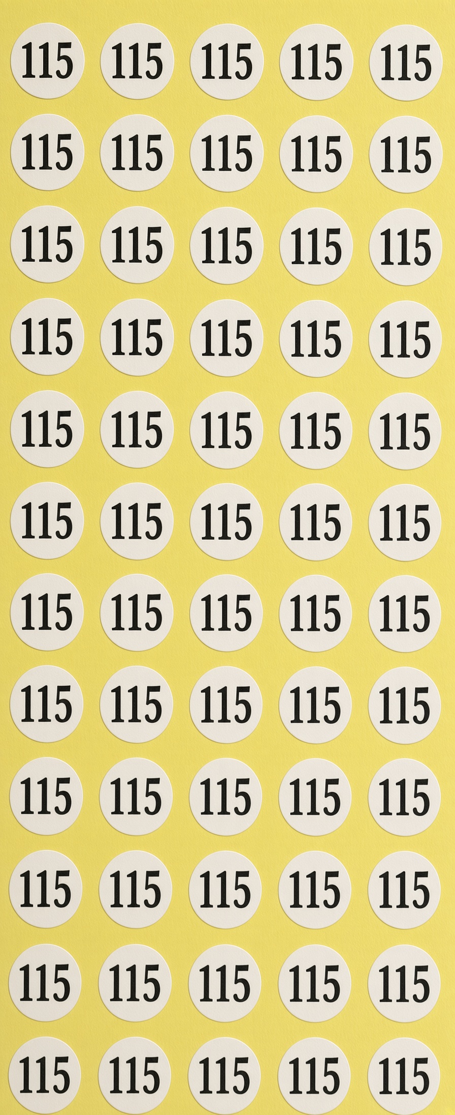 의류 사이즈 호칭 원형 스티커 115 시트
