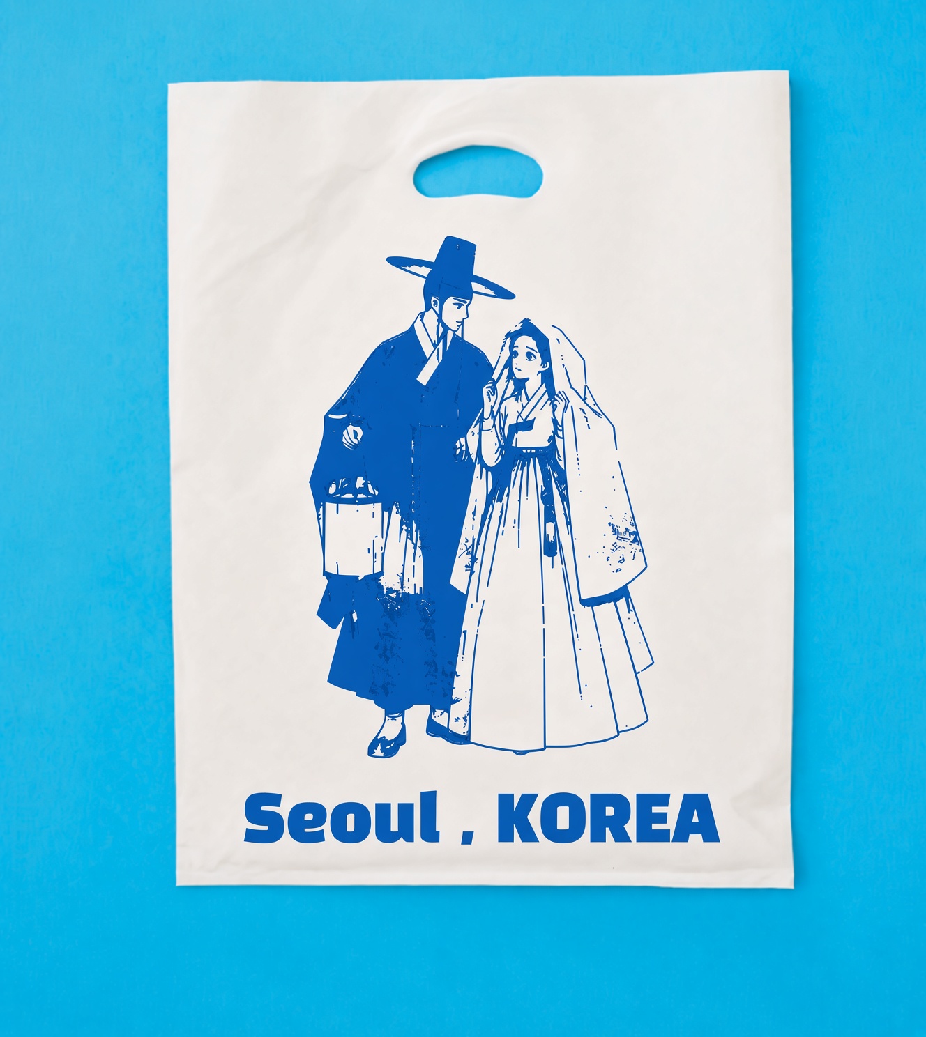 관광 기념 비닐쇼핑백 (35x45cm 두께 0.08) 기본수량 5,000장서울 부산 전주 / 검정 파랑 보라 상세 이미지 5